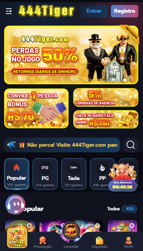 444tiger.com Portal de Apostas Brasil